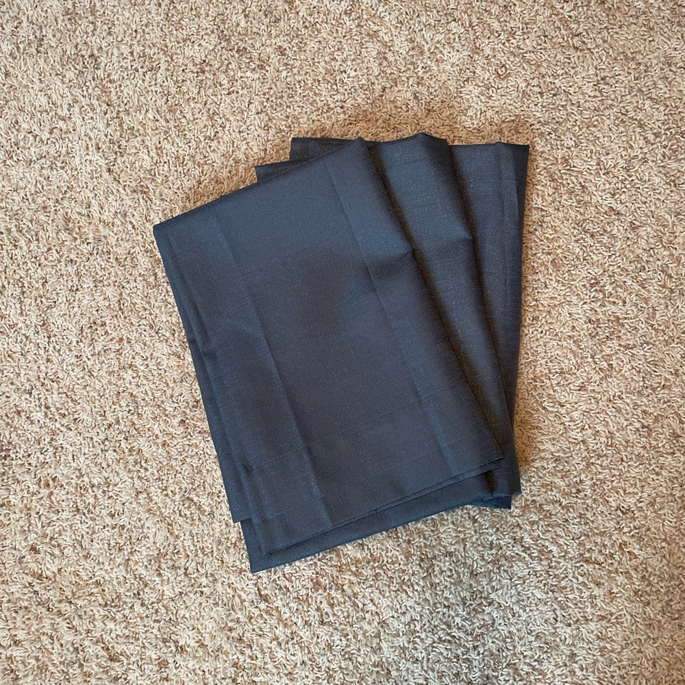 3 Blue Curtain Panels
